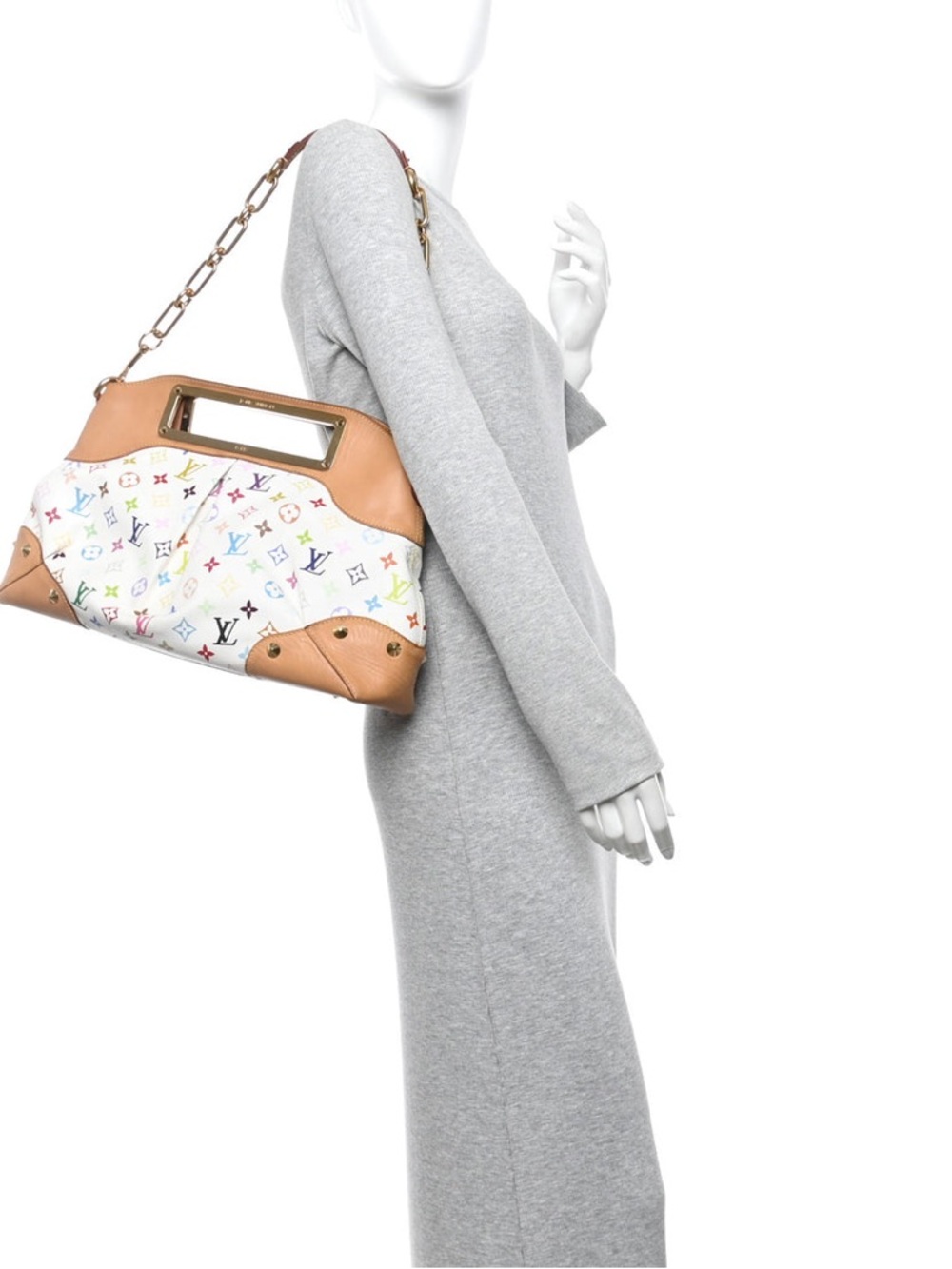 Louis Vuitton White Multicolor Monogram Judy GM - Picture 2 of 16